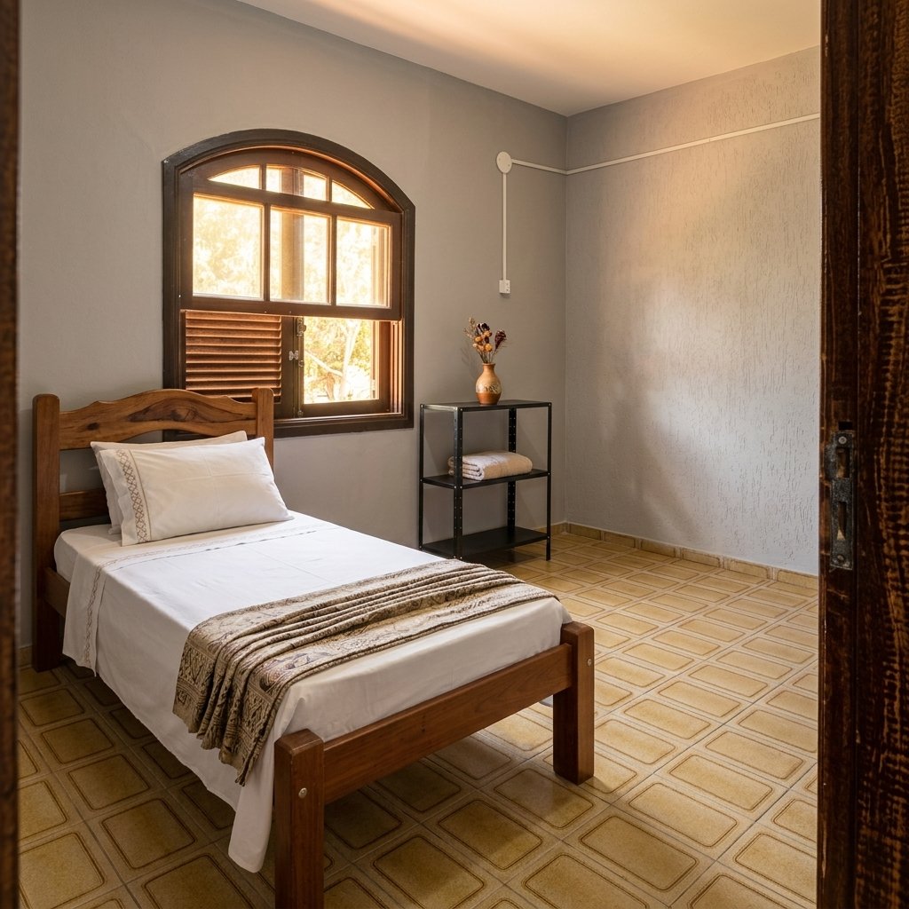 Quarto 1 Cama Solteiro Pousada Canaã