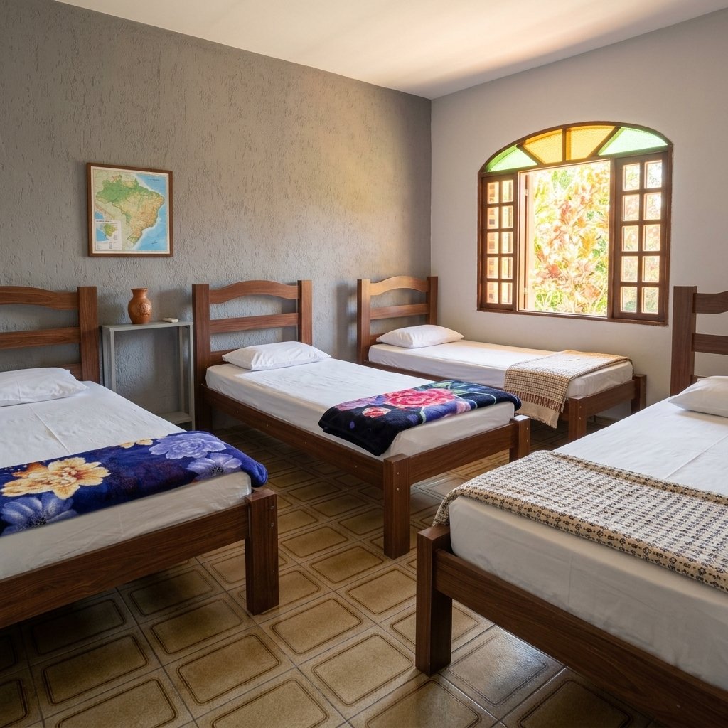 Quarto 5 Camas / Suíte Alojamento Pousada Canaã